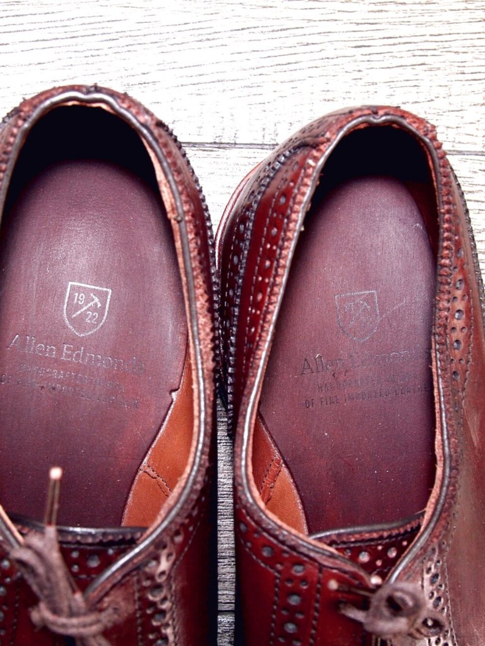 * NIB * $375 Allen Edmonds 6TH AVENUE Derby 7.5 D Dark Chili * add $15 new Trees - Picture 5 of 13